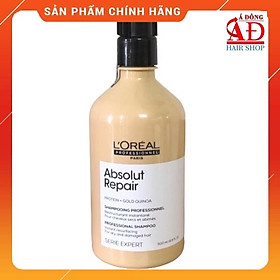 Dầu gội xả hấp ủ L'oreal Serie Expert Absolut Repair vàng phục hồi tóc hư tổn New