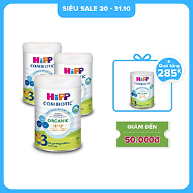 Combo 3 lon sữa bột dinh dưỡng công thức HiPP 3 Organic Combiotic chất