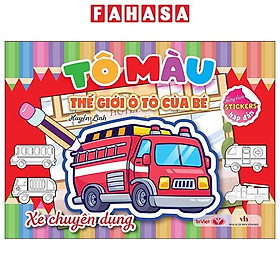 Sách - Tô Màu Thế Giới Ô Tô Của Bé - Xe Chuyên Dụng