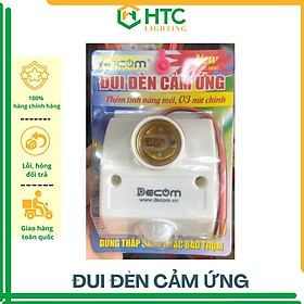 Đui đèn cảm ứng dùng chiếu sáng hoặc cảnh báo trộm - hàng Việt Nam Chất lượng cao- DECOM - Đui đèn cảm ứng