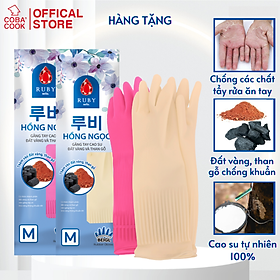 [Hàng Tặng] Bộ 2 Đôi Găng Tay Cao Su Ruby Size M-37cm