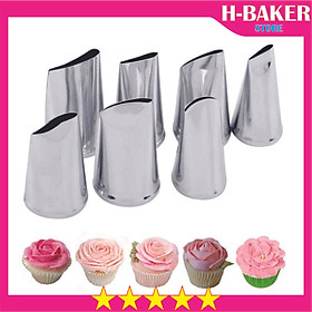 Mua Đui Bắt Kem Hoa Hồng Combo Bộ Set 7 Đầu Tạo Hình Bánh Kem Sinh Nhật Bông Lan - CBDUIHH7P