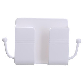 Wall Mount Phone Holder Adhesive Phones Home Charging Rack with Hooks Yellow