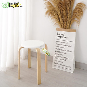 Mua Ghế Đôn - Pin Stool - Thiết Kế Chân Trụ Cách Điệu Sang Trọng - Lắp Ráp Đơn Giản - Màu Trắng