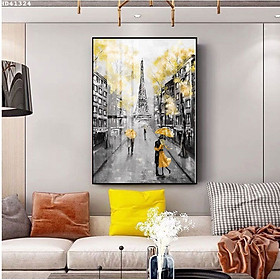 Mua Tranh Trang Trí Trong Nhà Sang Trọng - Tranh Canvas Phong Cảnh Đường Phố Paris Phong Cách Sơn Dầu Đẹp