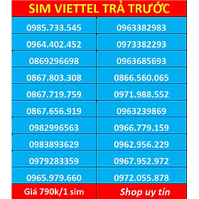 Sim viettel số đẹp - Hàng chính hãng