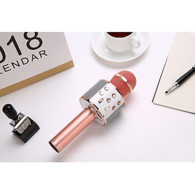 Mua Micro hát Karaoke kiêm Loa Bluetooth - Loại tốt âm thanh chuẩn KTV S8 (Màu Hồng)