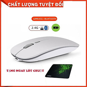 Chuột không dây tự sạc (Wireless/Bluetooth Mouse Re-chargeable) chuyên dùng cho Máy tính, Laptop, Phone, Tivi