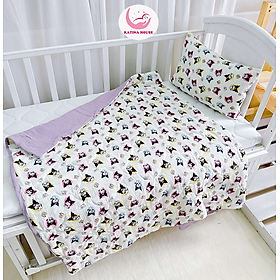Bộ chăn gối cho bé Katina House, chất vải muslin mềm nhẹ, mát, thoáng khí và thấm hút tốt