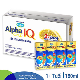 Thùng 48 Hộp Sữa Bột Pha Sẵn Vinamilk Dielac Alpha Gold IQ 180ml