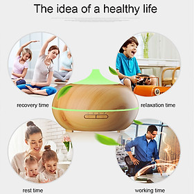 Mua Máy Xông Tinh Dầu Bí Ngô Siêu Âm Cao Cấp (dung tích 550ml) + Tặng Kèm Remote Điều Khiển - Vân gố màu Nâu