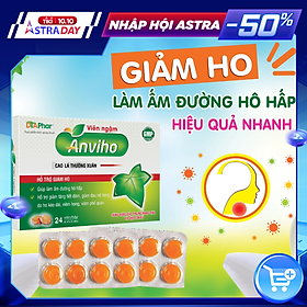 Viên ngậm Anviho Cao lá Thường Xuân giúp bổ phế giảm ho làm ấm đường hô