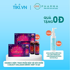 [Tặng Quà] Combo 3 Hộp Nước Uống Đẹp Da Collagen S Select Nhật Bản (30 Lọ)