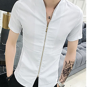 ao sơ mi,áo sơ mi khoá cộc tay cá tính, vớichất vải nonchun mêm mịn mát,hàng thiết kế cao cấp N19