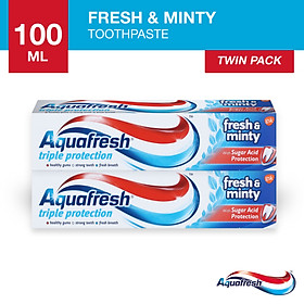 Combo 2 Kem Đánh Răng Aquafresh Fresh & Minty (100ml)