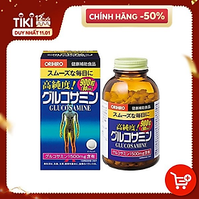 Thực phẩm chức năng viên uống bổ khớp, hỗ trợ trị đau nhức xương khớp Glucosamine Orihiro 1500mg Nhật bản