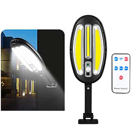 Solar Street Light Outdoor, LED Street Light Solar Powered with Remote Control,Dusk to Dawn Outdoor Lighting with Motion Sensor,IP65 Waterproof
