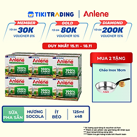 Thùng 48 Hộp Sữa Anlene Đậm Đặc 4X Ít Béo Hương Sô-Cô-La (12 x 4 x 125 ml)