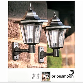 Mua 1 BỘ ĐÈN TRANG TRÍ CỘT CỔNG TƯỜNG RÀO KIỂU CỔ ĐIỂN CHẠY BẰNG ĐIỆN NĂNG LƯỢNG MẶT TRỜI CỰC ĐẸP