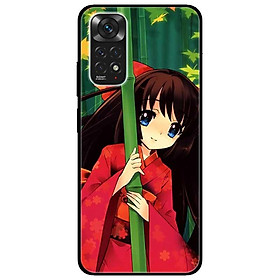 Ốp lưng dành cho Xiaomi Redmi Note 11 4G - Anime Cô Gái Kimono Đỏ