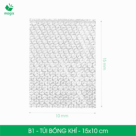 B1 - 15x10 cm - 25 Túi bóng khí chống sốc đóng hàng - Túi gói hàng, bọc chống sốc, xốp chống sốc