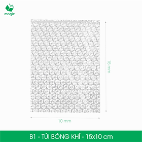 B1 - 15x10 cm - 100 Túi bóng khí chống sốc đóng hàng - Túi gói hàng, bọc chống sốc, xốp chống sốc