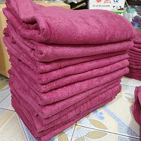 Mua Khăn tắm dày xuất nhật màu tím đỏ kt 65x135cm