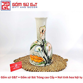 Lọ hoa dáng đầm hoa tuy lip