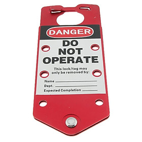 Labeled Lockout Hasp, , 6 Lock Master Lock, Safety Multiple Lockout, Red