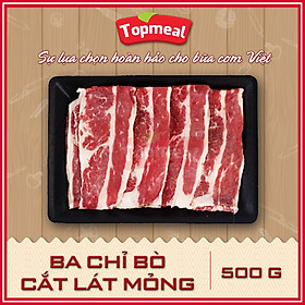 HCM - Ba chỉ bò cắt lát mỏng trải (500g) - Thích hợp với các món nướng, nhúng lẩu, xào,... - [Giao nhanh TPHCM]