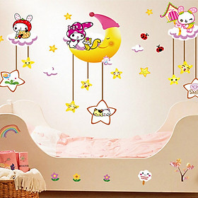 Decal dán tường ông trăng ông sao ngộ nghĩnh ay9258