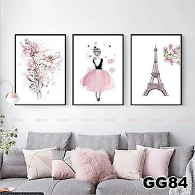 Mua Tranh treo tường canvas 3 bức phong cách hiện đại Bắc Âu 152  tranh ainime trang trí phòng bé  phòng khách  phòng ngủ