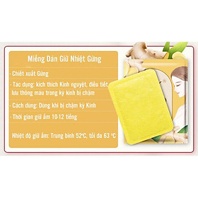 Mua Miếng Dán Giữ Nhiệt Thảo Dược  Miếng Dán Đau Bụng Kinh Chiết Xuất Ngải Cứu  Hoa Ích Mẫu  Gừng Tươi  Hồng Hoa