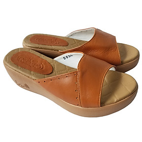 Dép Đế Xuồng Nữ BIGBEN Da Bò Thật Cao 5 Phân DX59