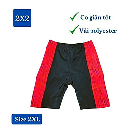 Quần bơi nam lửng từ 35-60kg - chất vải polyester - quần có dây rút cho bé trai béo phì