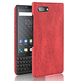 Ốp Lưng Cho Blackberry Key2 Vân Gỗ Màu Đỏ