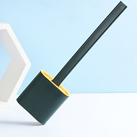 Mua Bộ dụng cụ vệ sinh chổi cọ bồn cầu silicon bàn chải mền mại cọ mọi ngóc ngách cọ sạch nhanh tay cầm chắc chắn độ bền cao giảm bào mòn lông chải (Giao màu ngẫu nhiên)