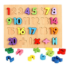 Bảng gỗ chữ số nổi - Totdepre1096