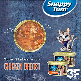 Pate Snappy Tom Premium Cho Mèo Trên 2 Tháng Tuổi Lon 85Gr