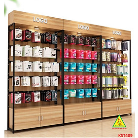 Mua Kệ trưng bày sản phẩm  hàng hóa   kệ trang trí khung sắt mặt gỗ KST409 - Nội thất lắp ráp Viễn Đông Adv