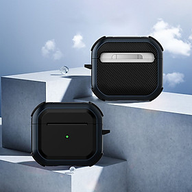 Ốp Bảo Vệ Chống Sốc Armor TPU PC Cho Airpods 1,2 / Airpods 3/ Airpods Pro/ Airpods Pro 2 Kèm Móc Treo- Hàng Chính Hãng