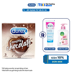 Bao cao su Durex Naughty Chocolate hộp 3 bao