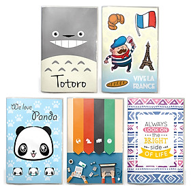 Combo 5 quyển Sổ bìa nilong trong suốt CK2-Minh Châu-Giao màu ngẫu nhiên (Mã 024)