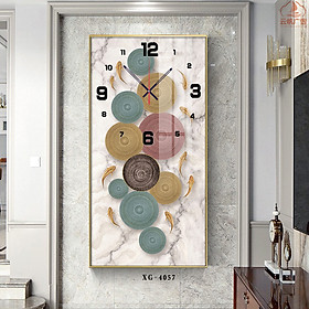 Mua Đồng Hồ Treo Tường Cửu Ngư Quần Hội Phong Thủy - Tranh Tráng Gương Decor Nội Thất Đẹp