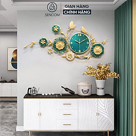Mua Đồng hồ treo tường nghệ thuật SENCOM thiết kế phong cách Bắc Âu decor trang trí nhà cửa mã 2907- Hàng chính hãng