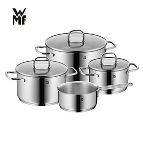 Bộ nồi wmf inspiration 4 món đáy từ 3 lớp nguyên khối thép không gỉ cromargan size 24,20,16,16cm - 1730076380