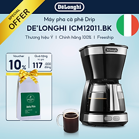 [Hàng chính hãng] Máy pha cà phê drip DeLonghi ICM12011.BK