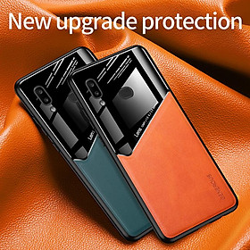 Ốp Lưng Da Pu + Kính Cường Lực Cho Huawei P20 P30 P40 Lite Pro Plus