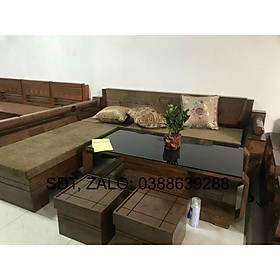 Mua Bộ bàn ghế sofa gỗ sồi Mỹ góc kim cương giá thật