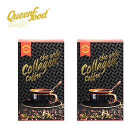 Cà Phê Collagen Queenfood (2 Hộp - 14 Túi Nhỏ/Hộp)